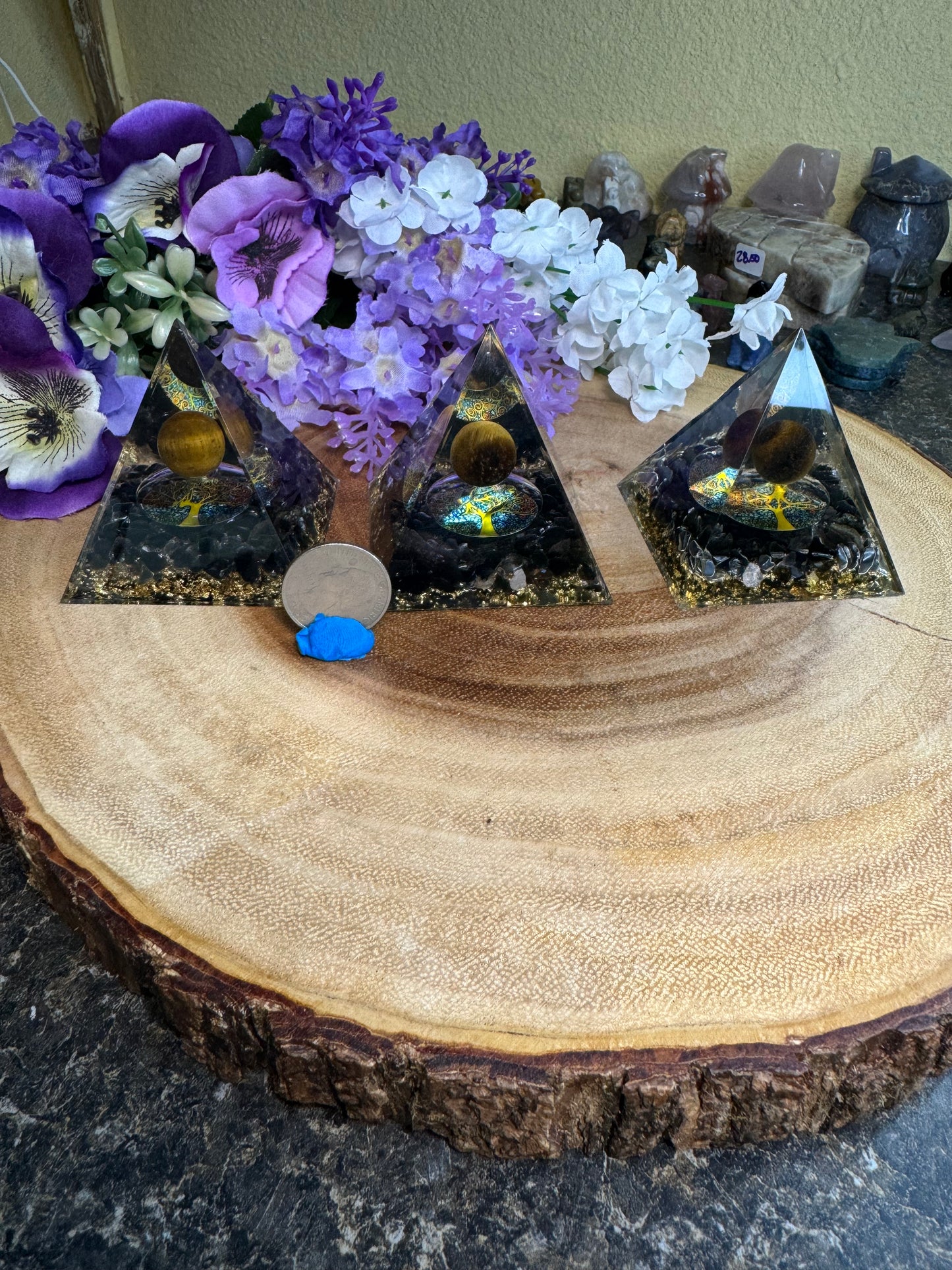 Crystal Orgonite Pyramids