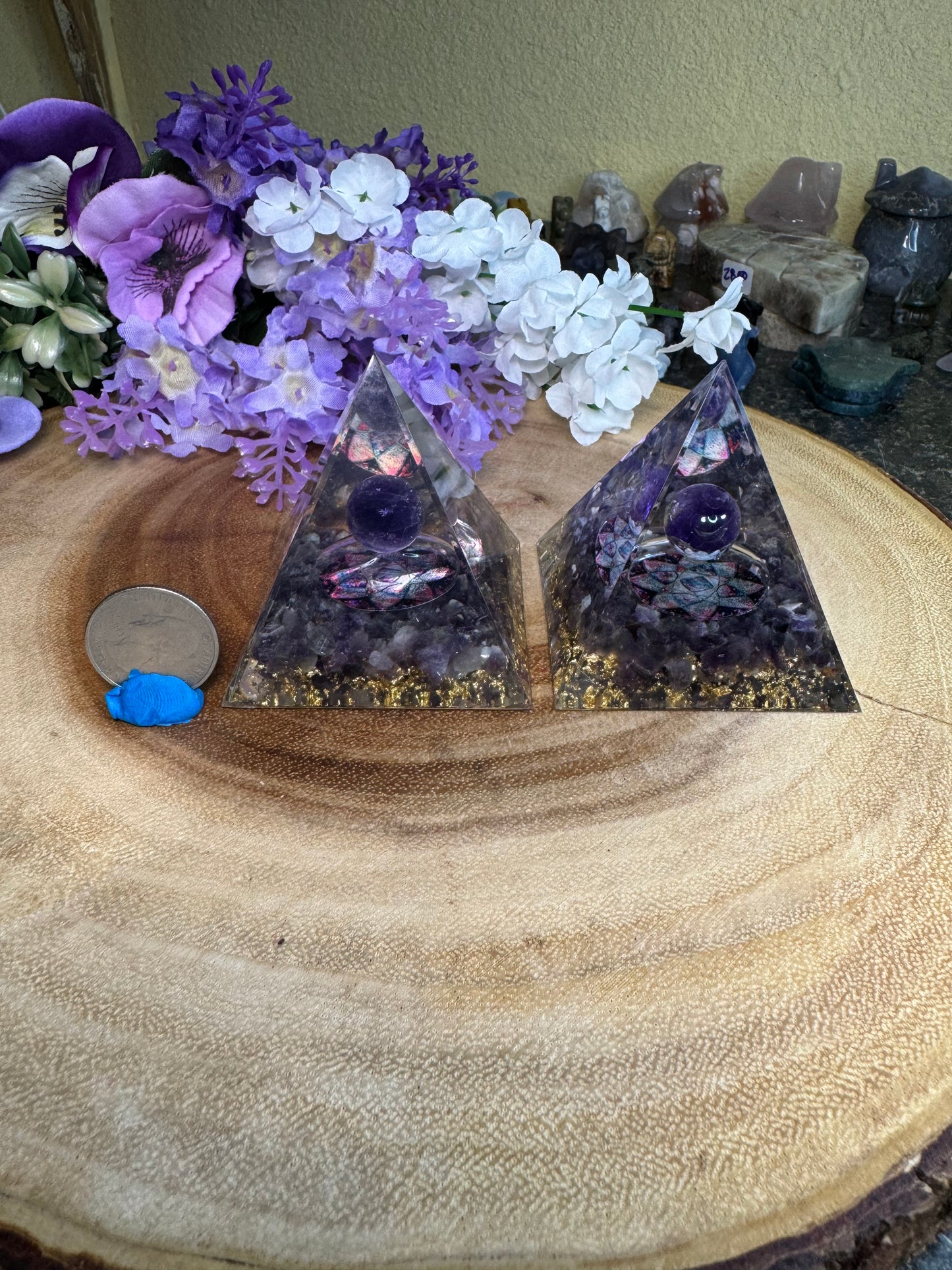 Crystal Orgonite Pyramids