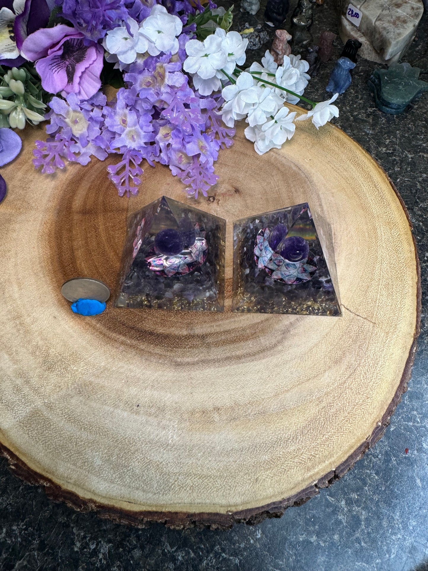 Crystal Orgonite Pyramids