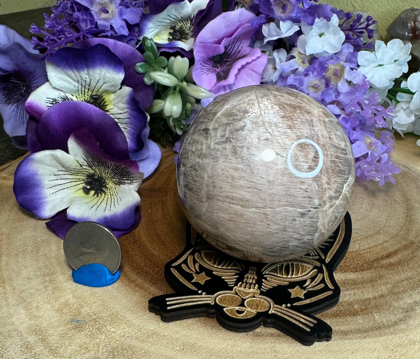 HQ Peach Moonstone Spheres