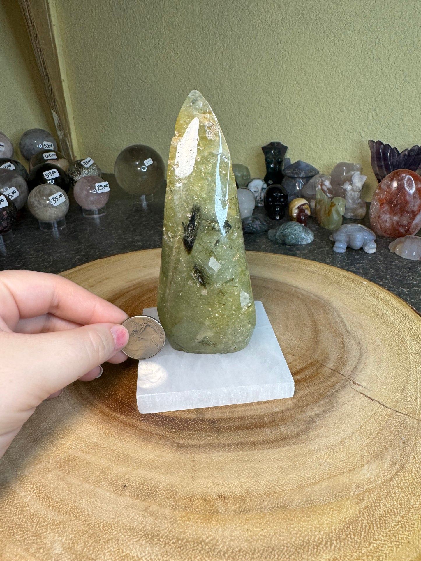Prehnite & Epidote Flame