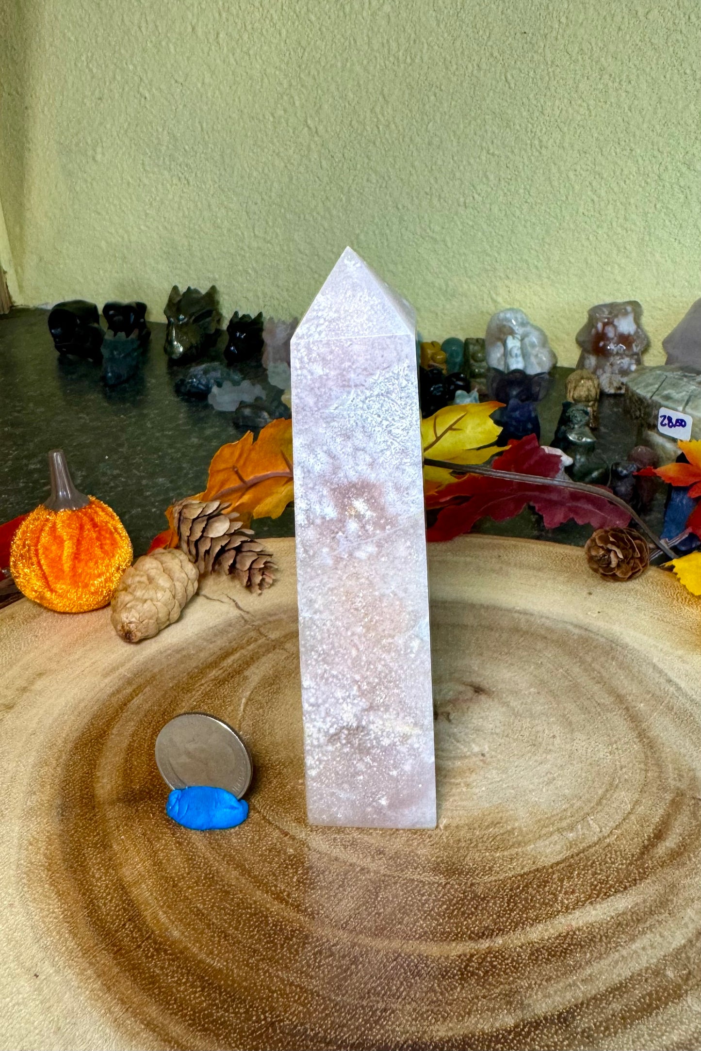 Pink Amethyst & Flower Agate Towers