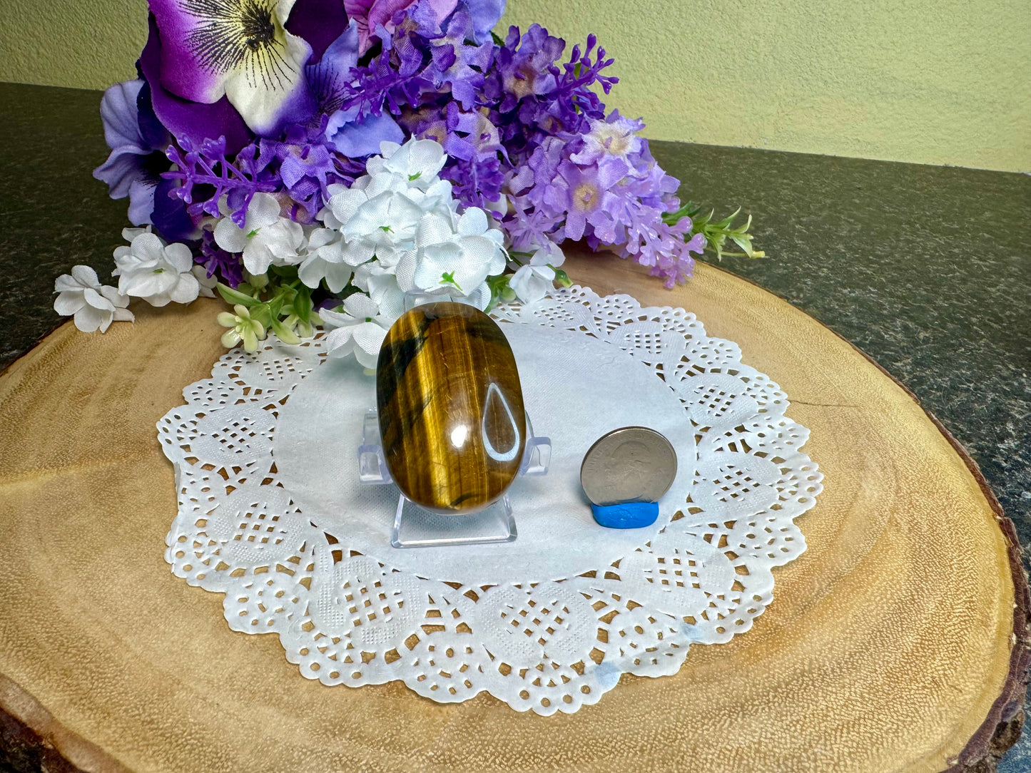 Blue Tiger’s Eye Palm Stone