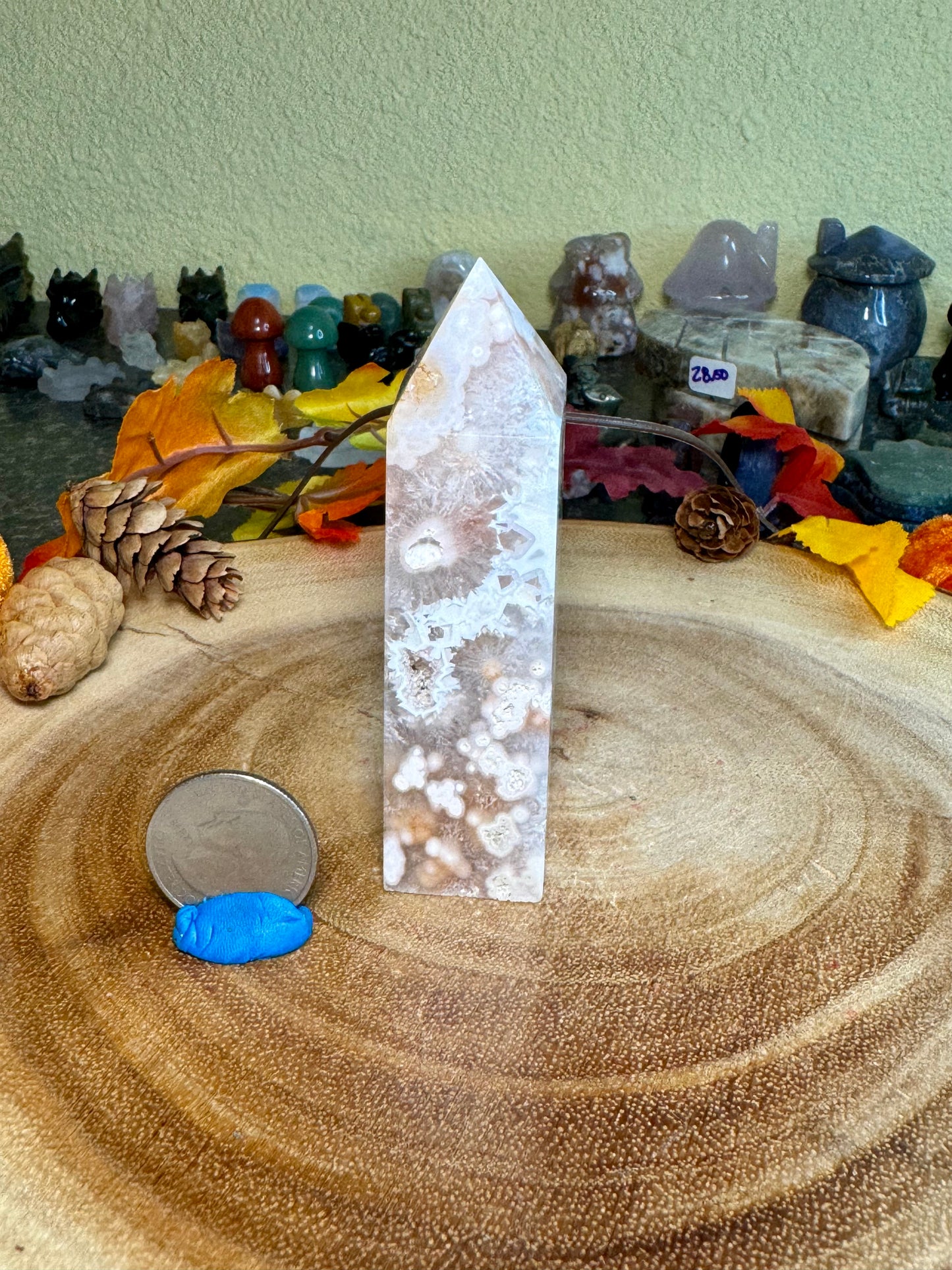 Pink Amethyst & Flower Agate Towers