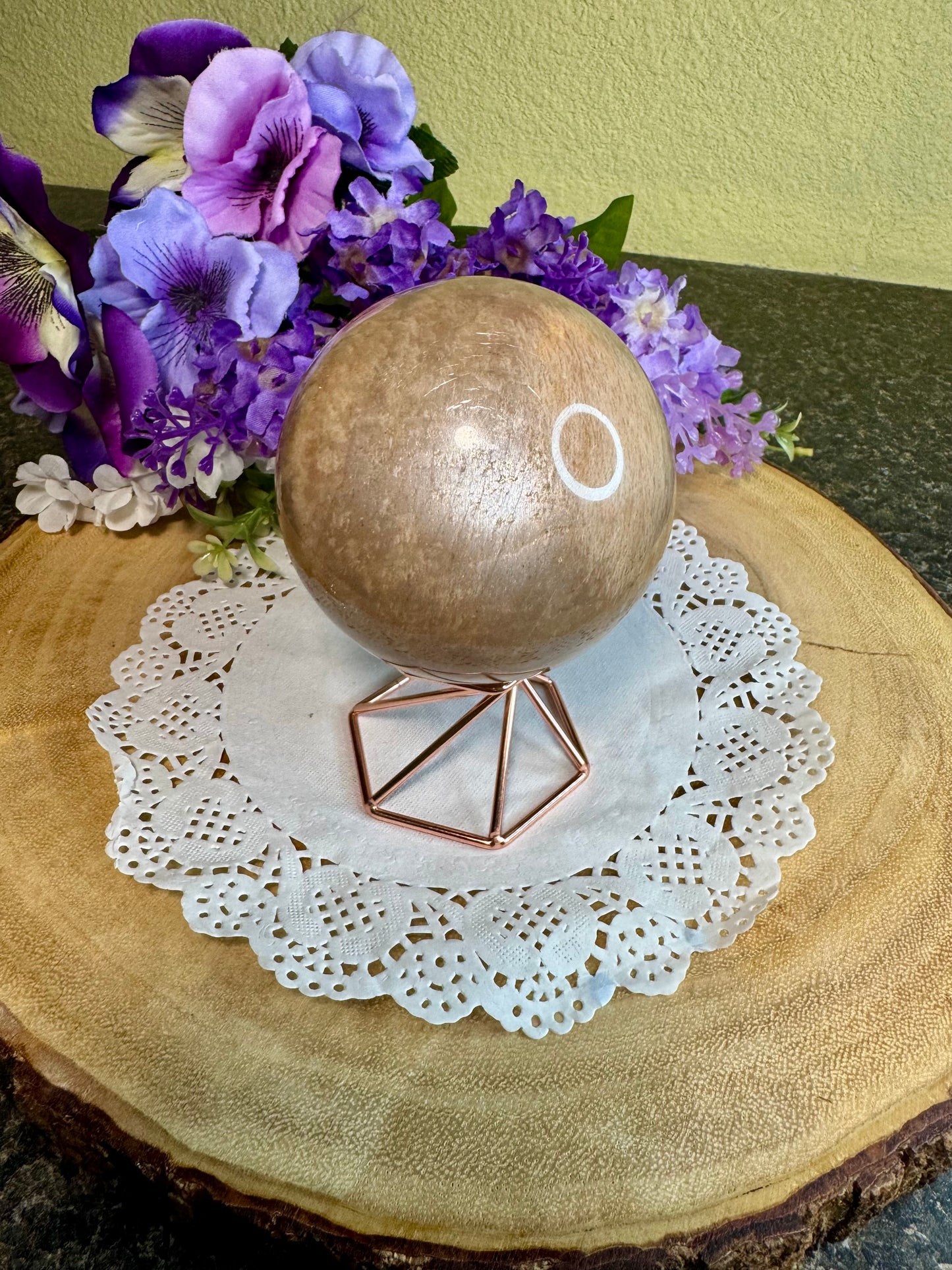 HQ Peach Moonstone Spheres