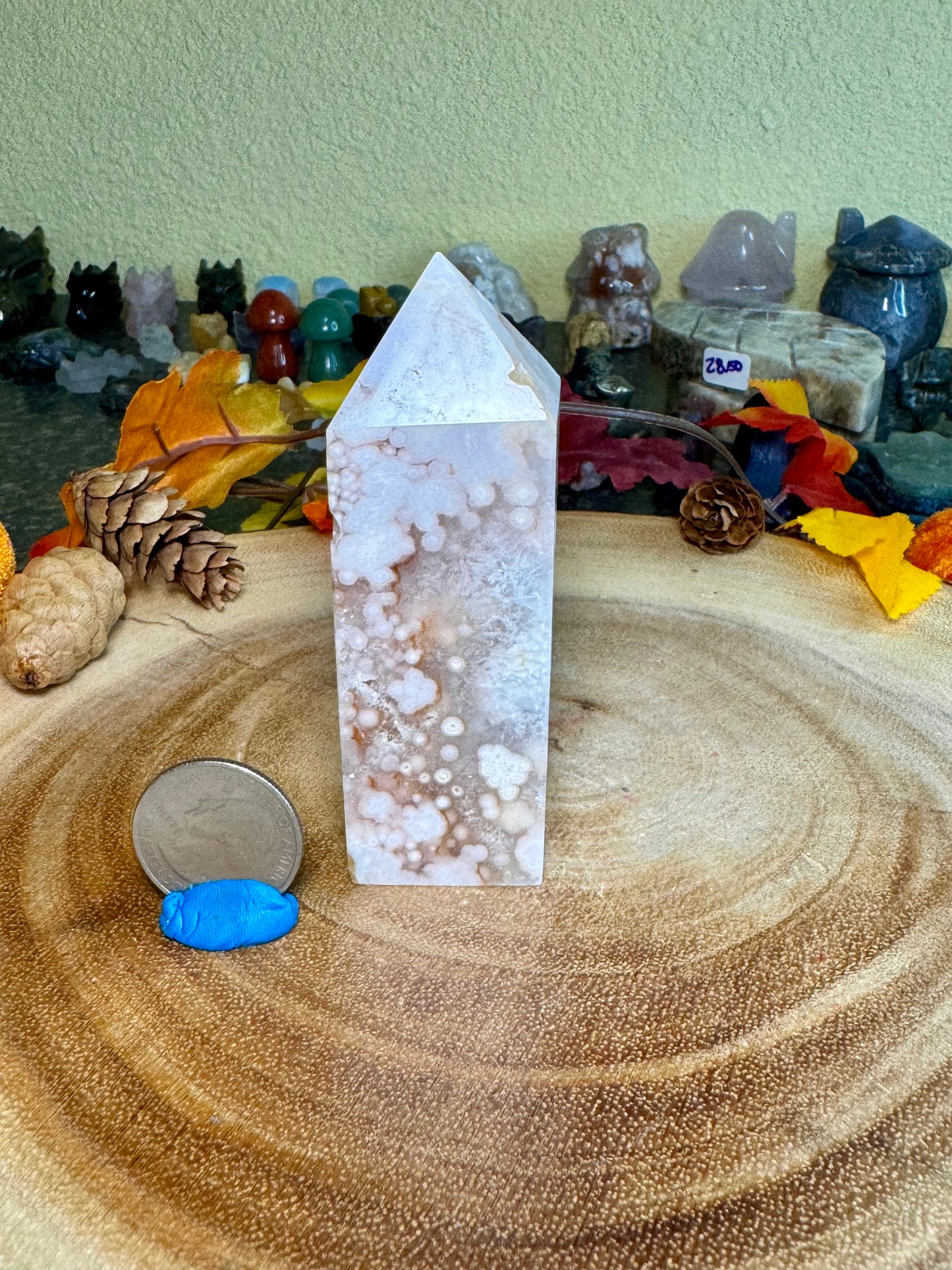 Pink Amethyst & Flower Agate Towers