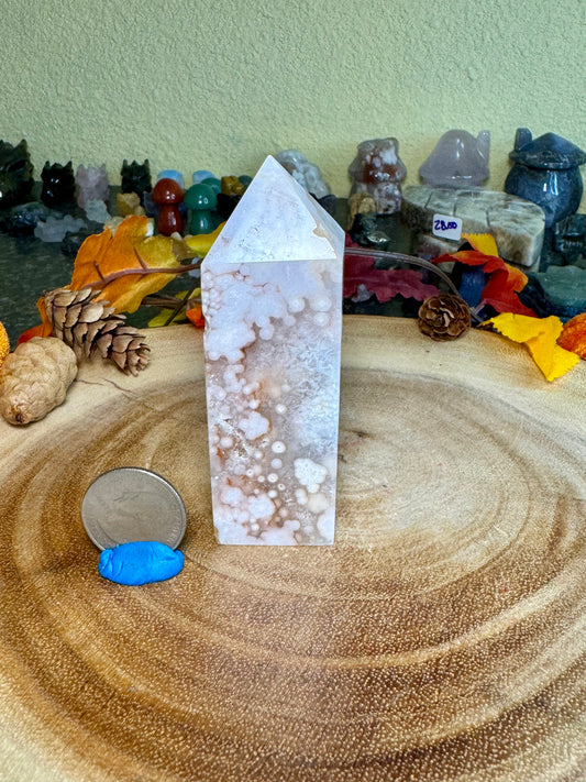 Pink Amethyst & Flower Agate Towers