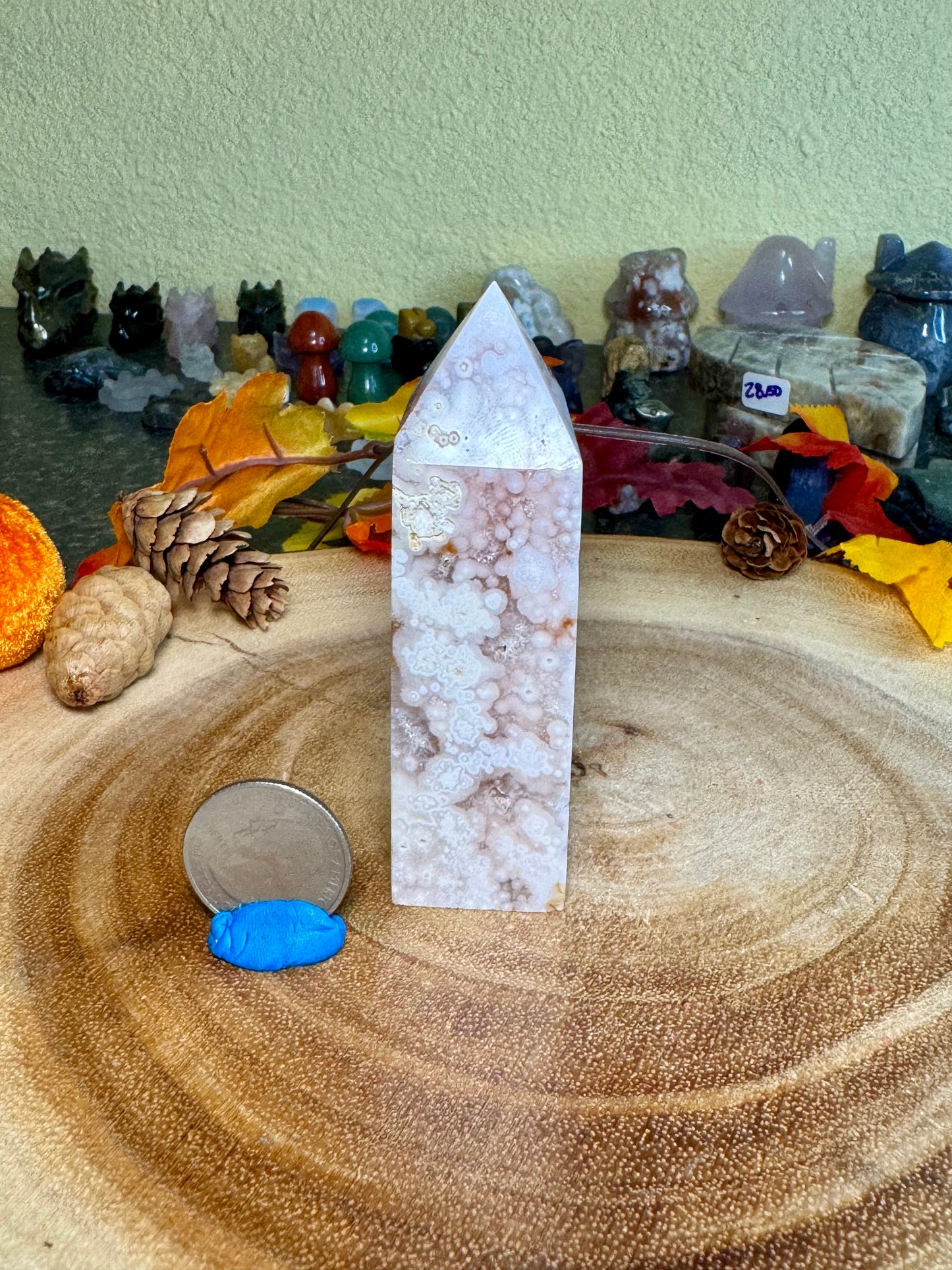 Pink Amethyst & Flower Agate Towers