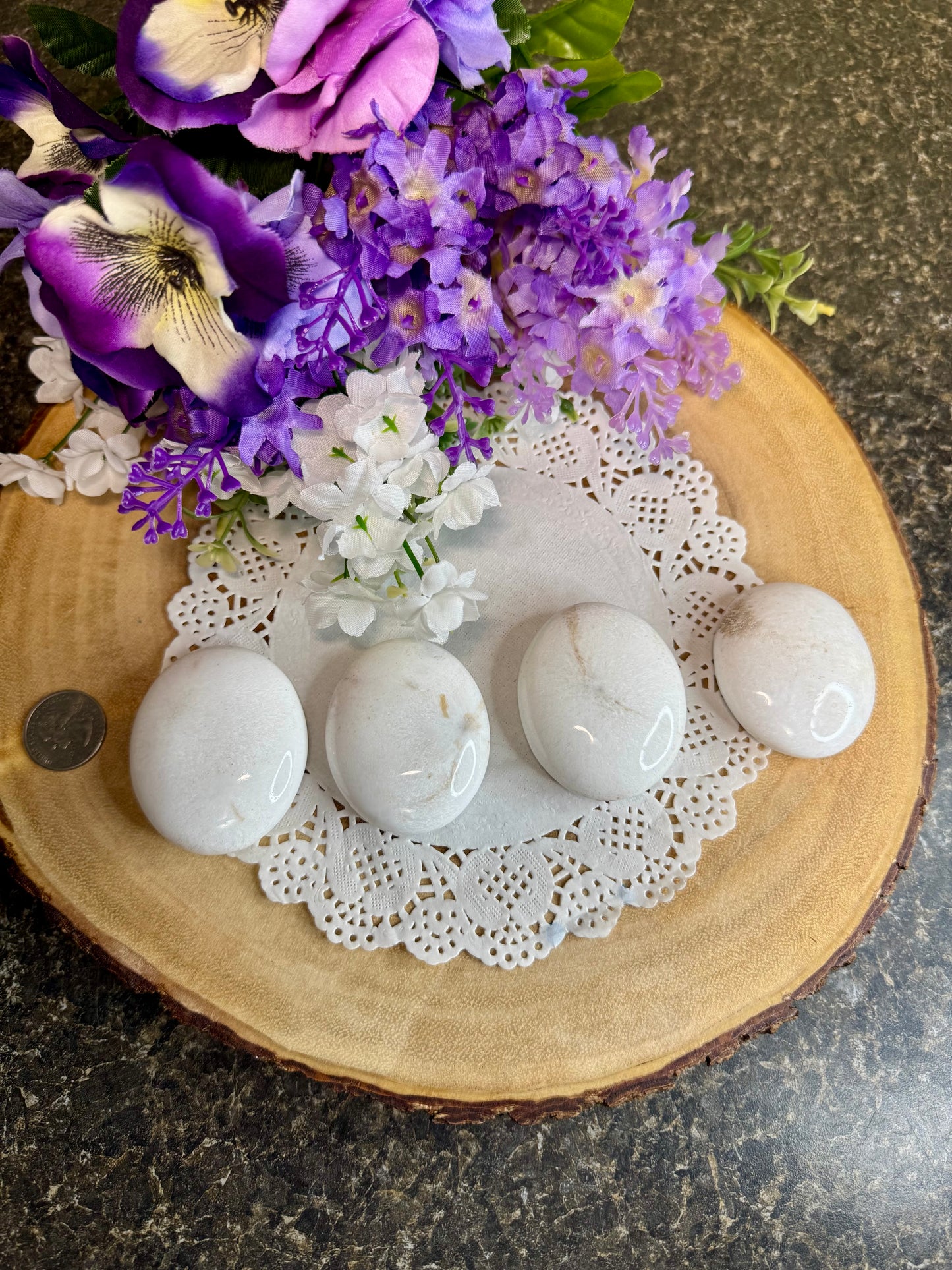 Scolecite Palm Stones