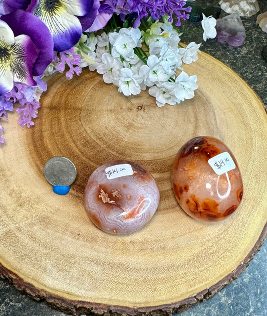 Carnelian & Quartz Palm Stones