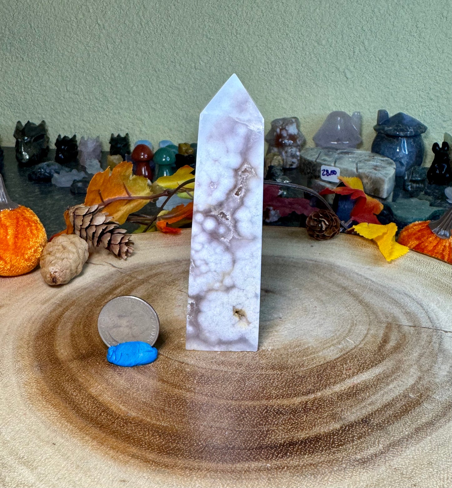 Pink Amethyst & Flower Agate Towers