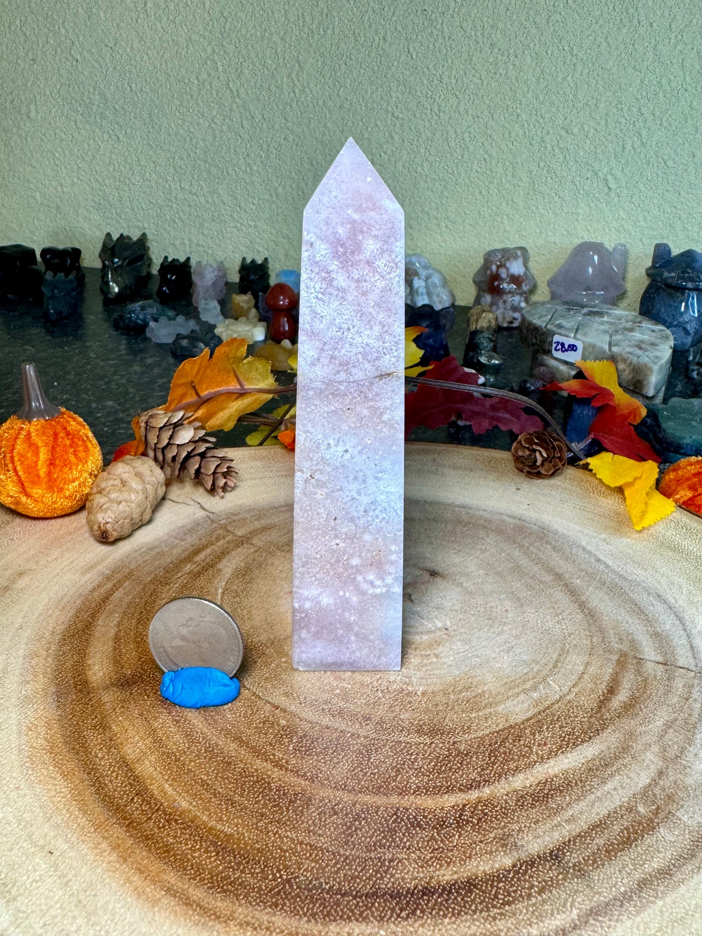 Pink Amethyst & Flower Agate Towers