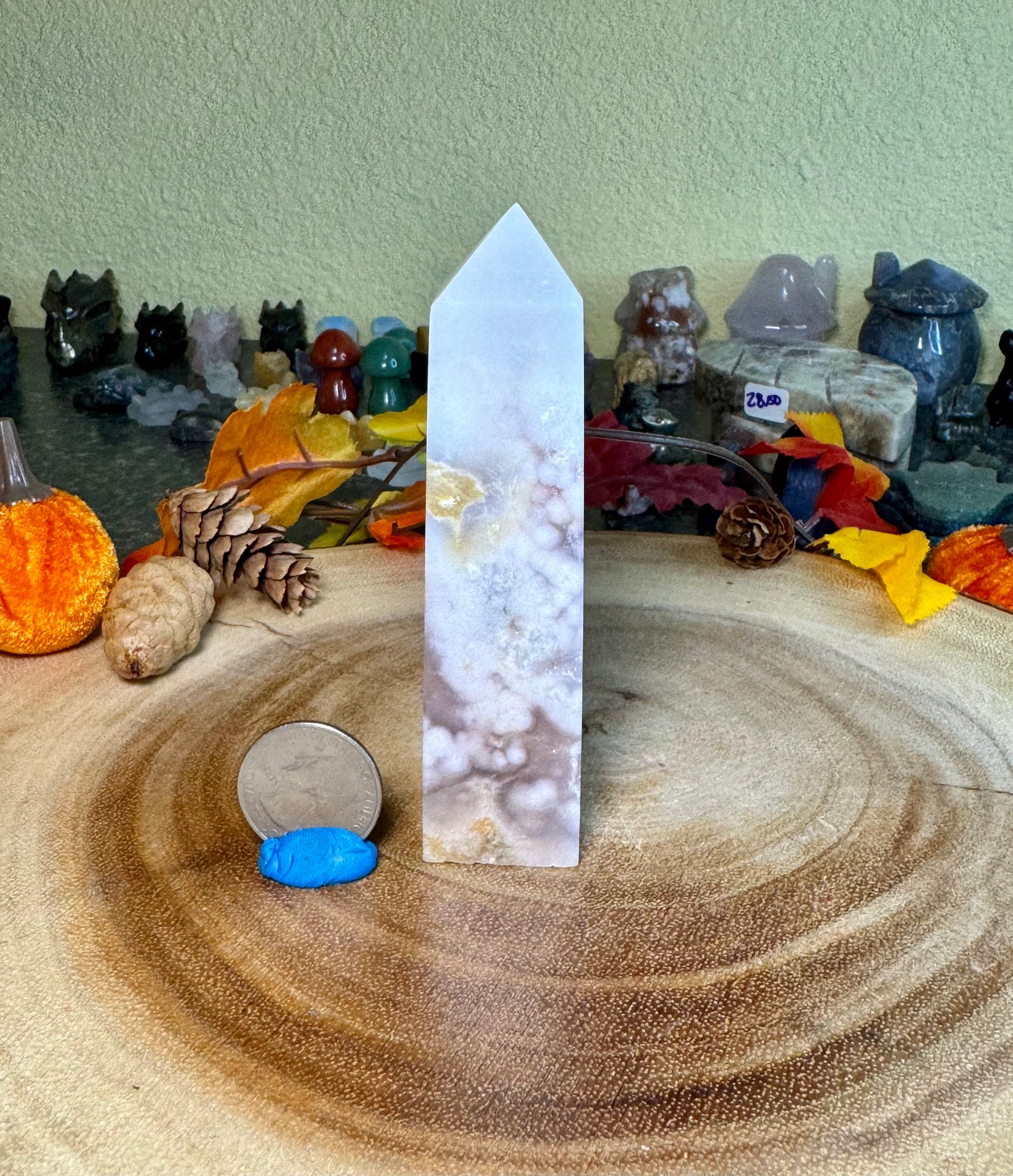 Pink Amethyst & Flower Agate Towers