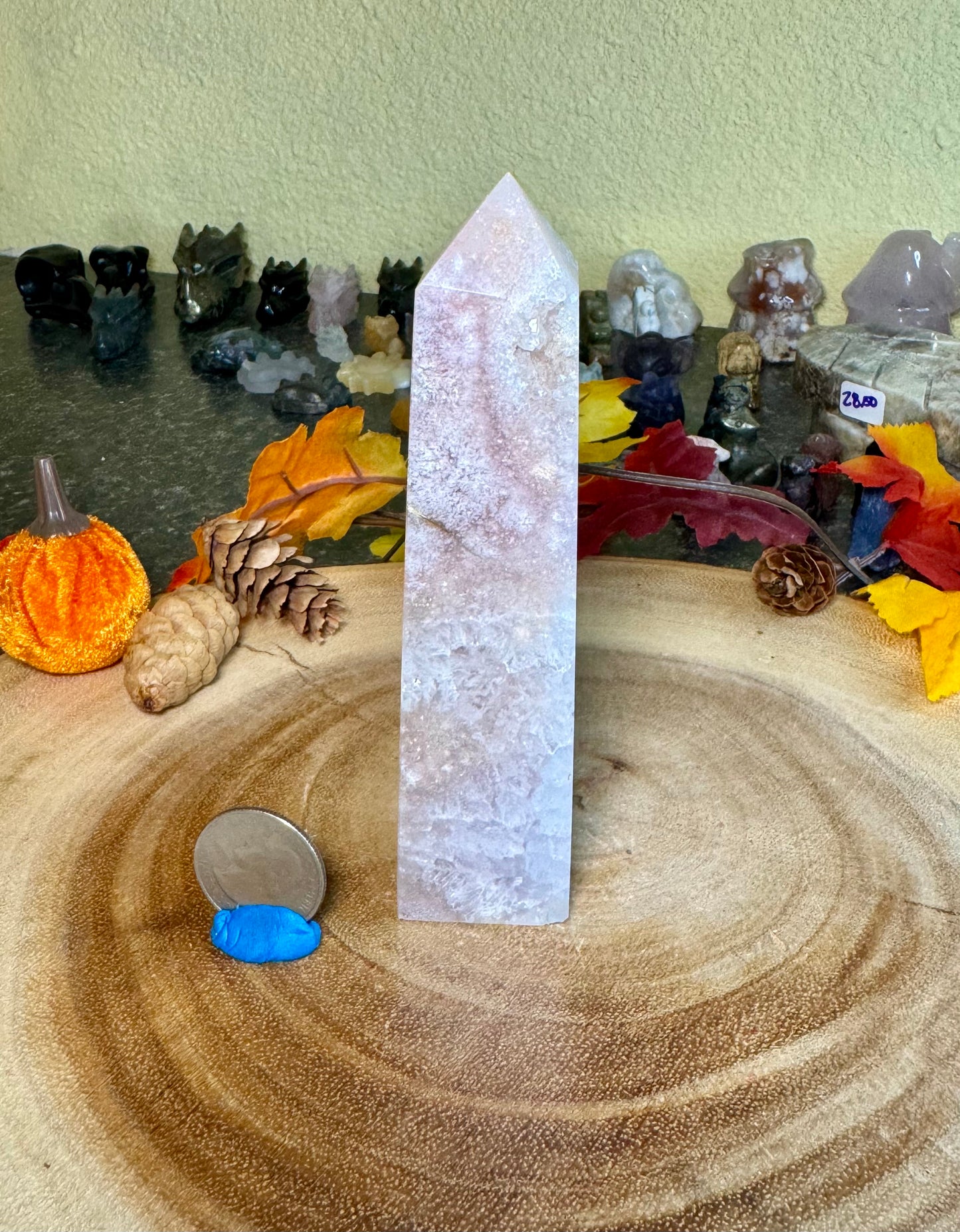 Pink Amethyst & Flower Agate Towers