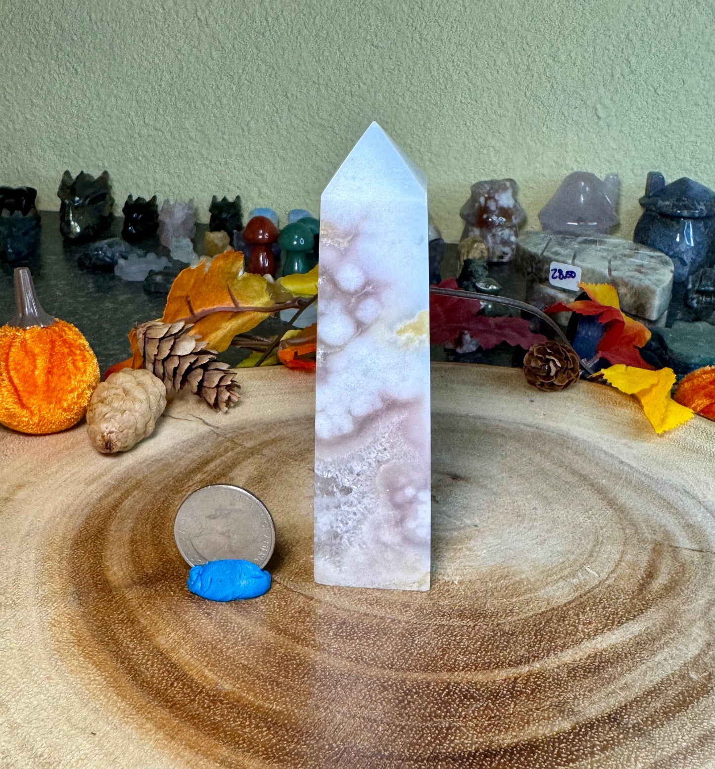 Pink Amethyst & Flower Agate Towers