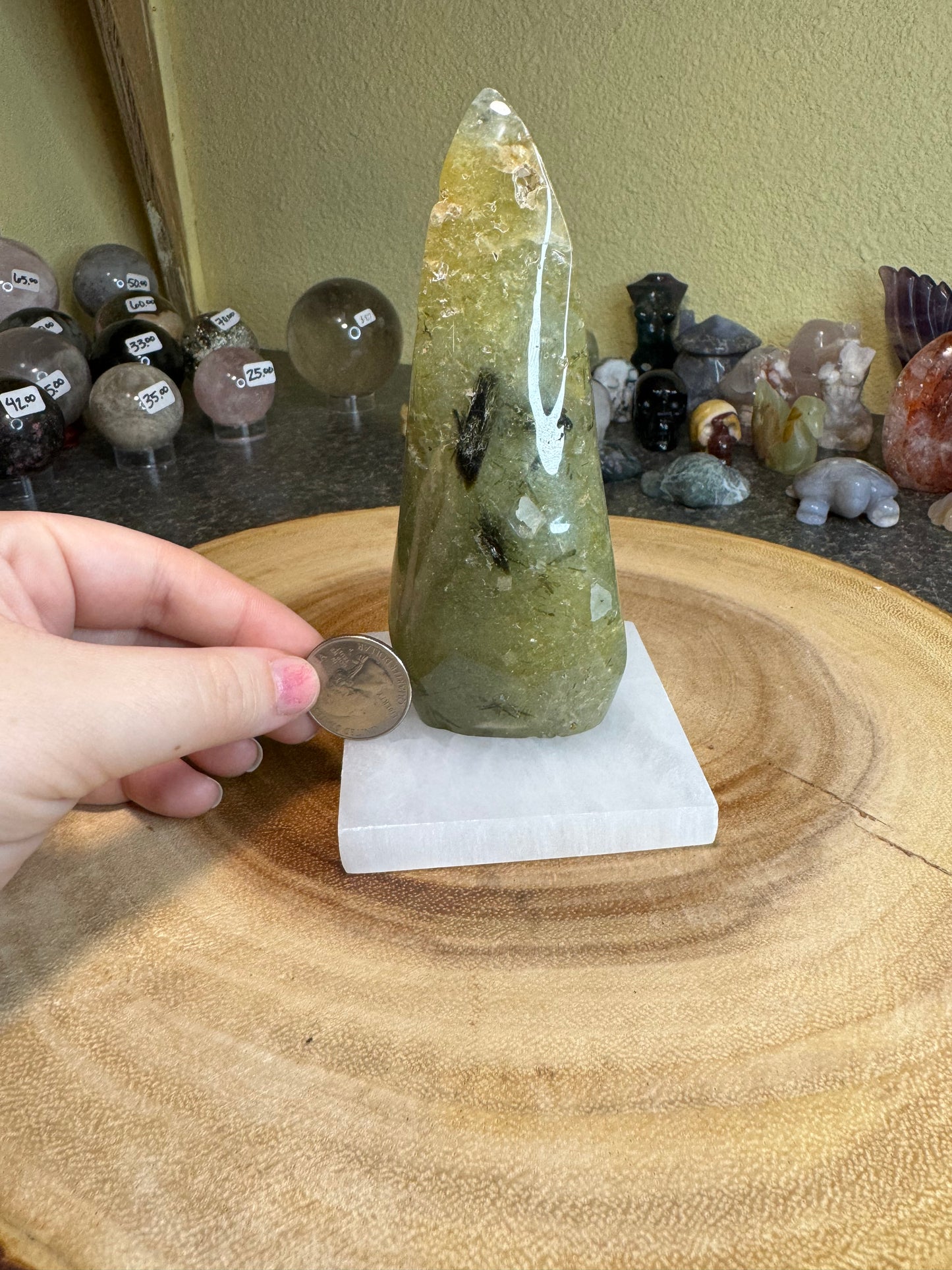 Prehnite & Epidote Flame