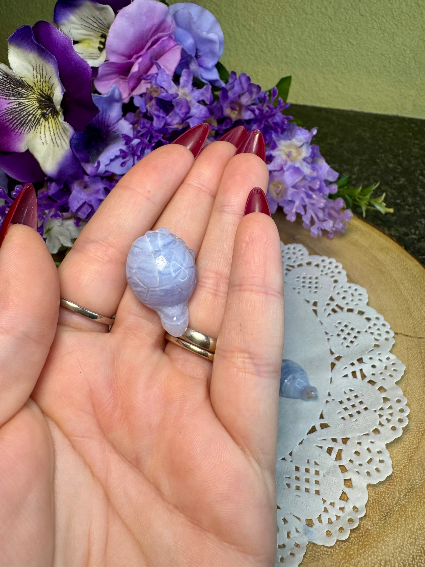 Blue Lace Agate Turtle