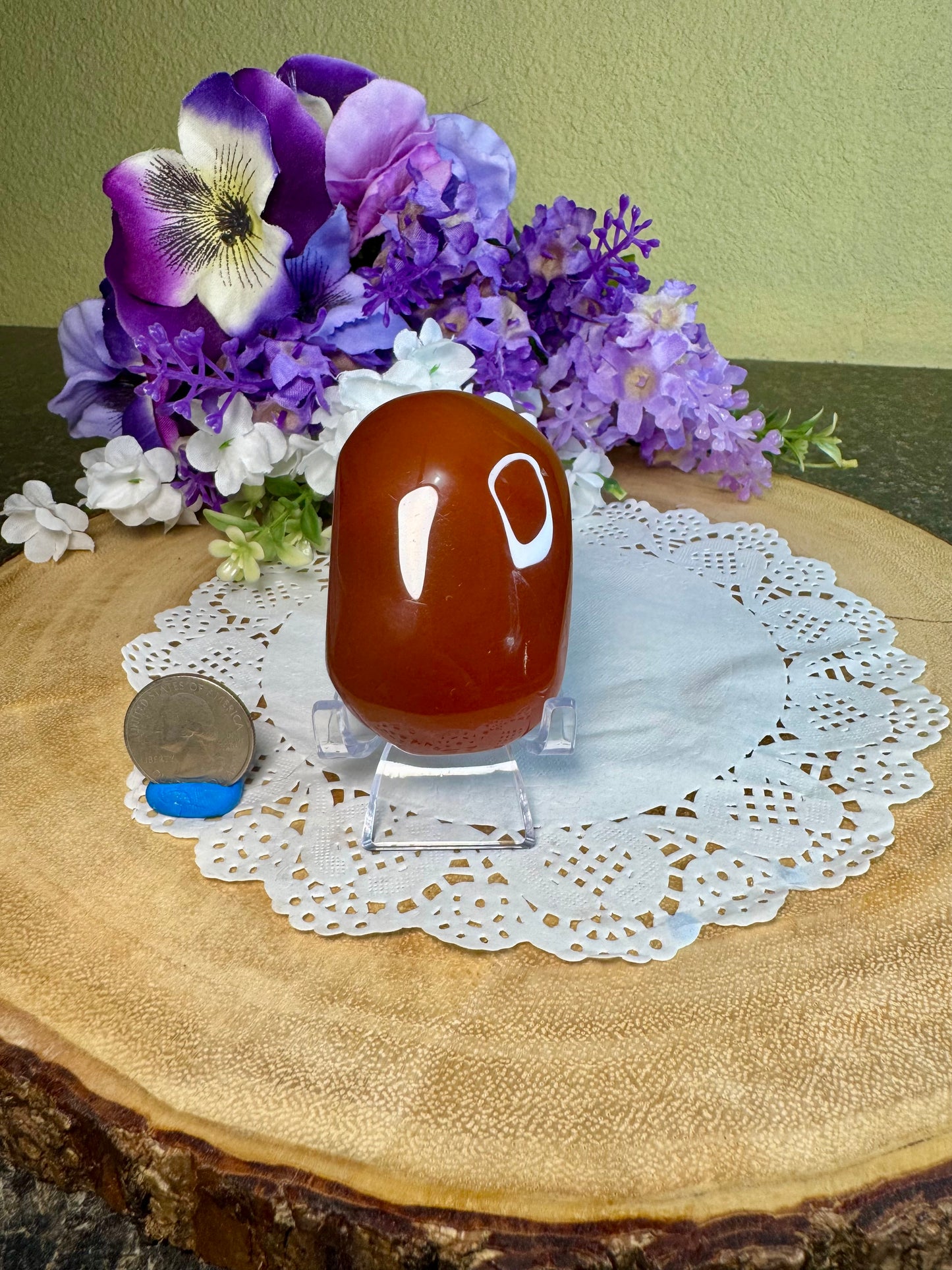 Carnelian Palm Stone