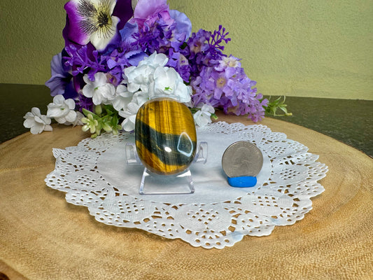 Blue Tiger’s Eye Palm Stone