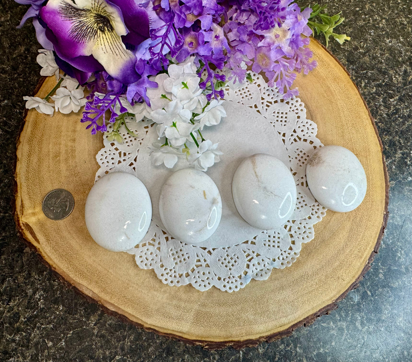Scolecite Palm Stones