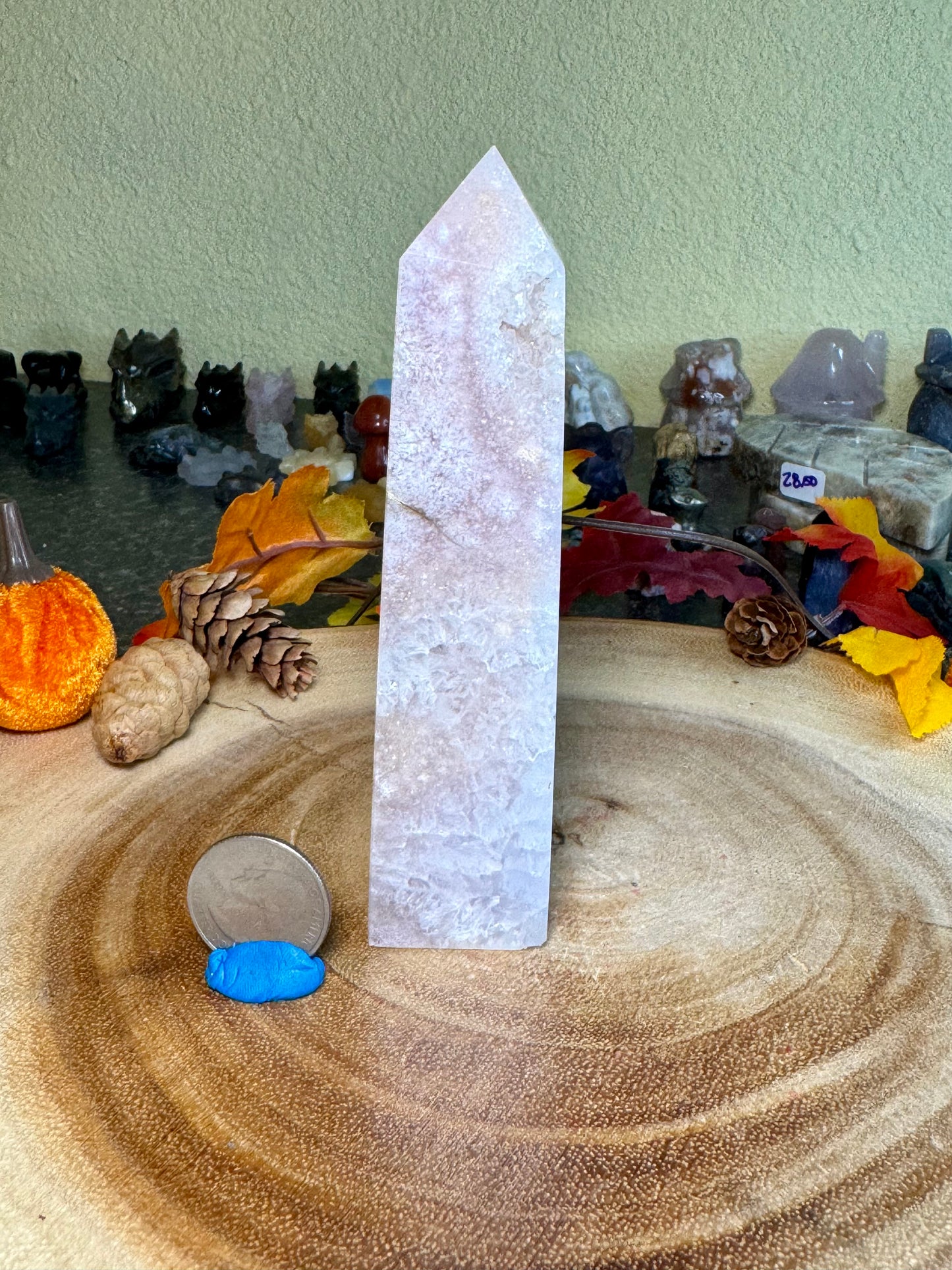 Pink Amethyst & Flower Agate Towers