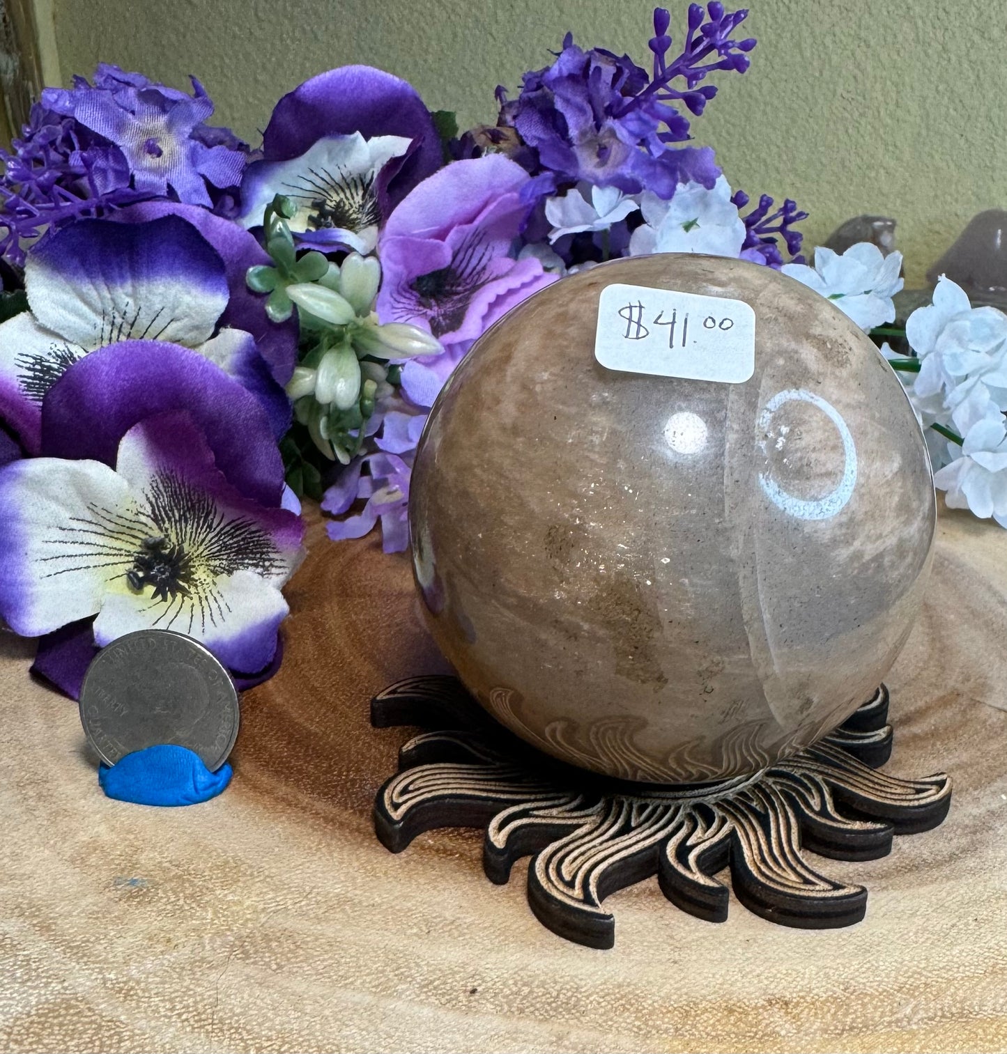 HQ Peach Moonstone Spheres