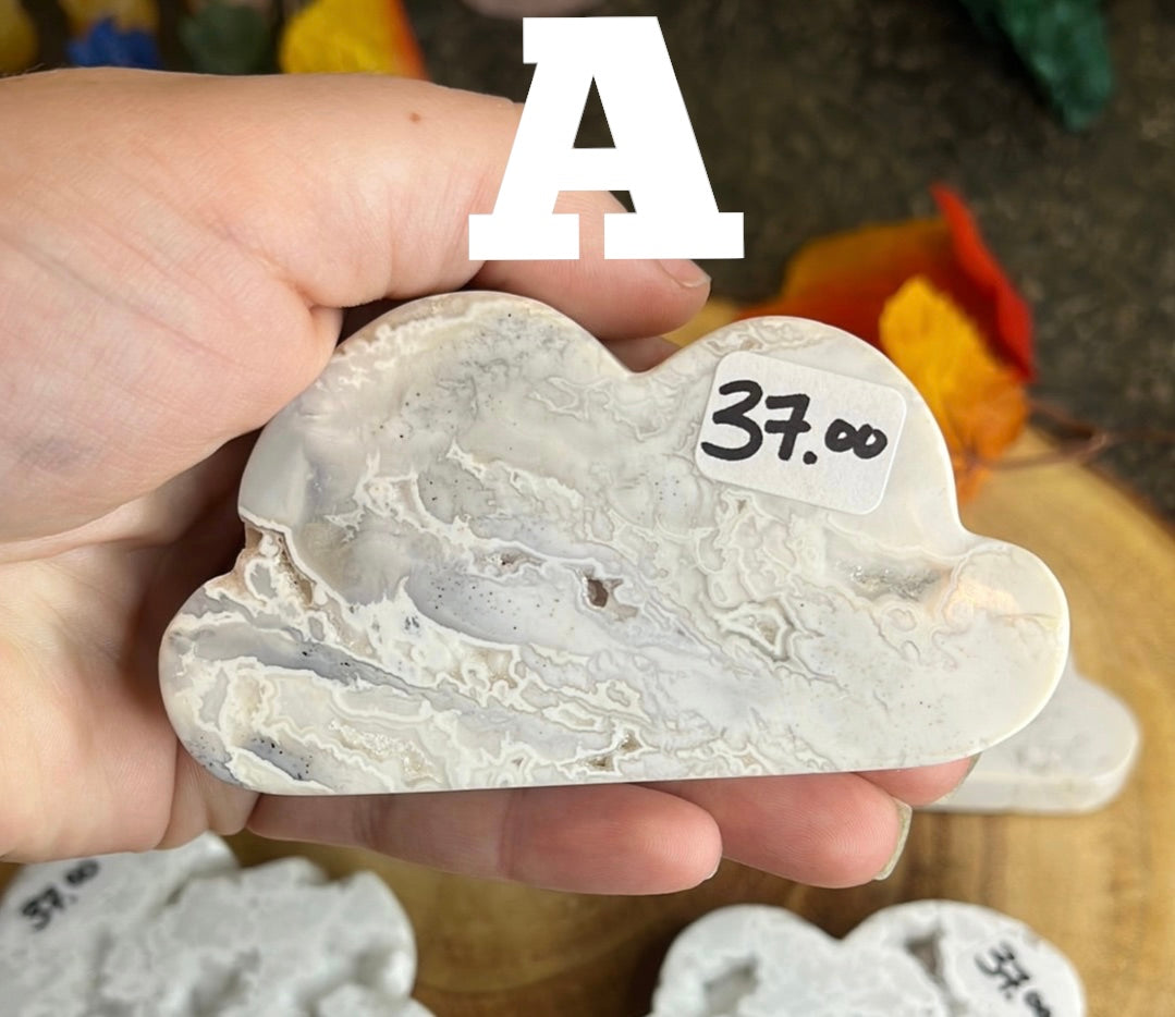 White Plume Agate Clouds