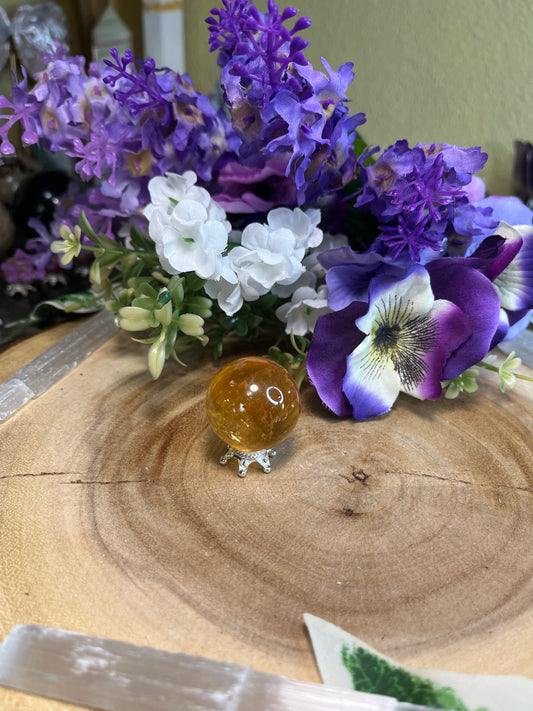 Honey Calcite Sphere