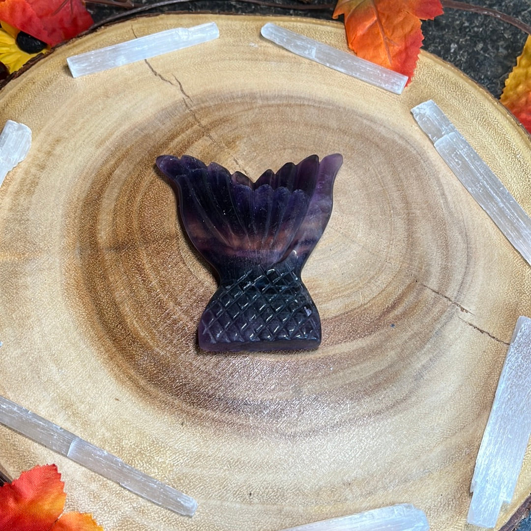 Rainbow Fluorite Mermaid Tail