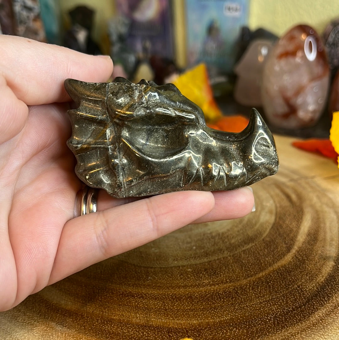 Pyrite Dragon Head