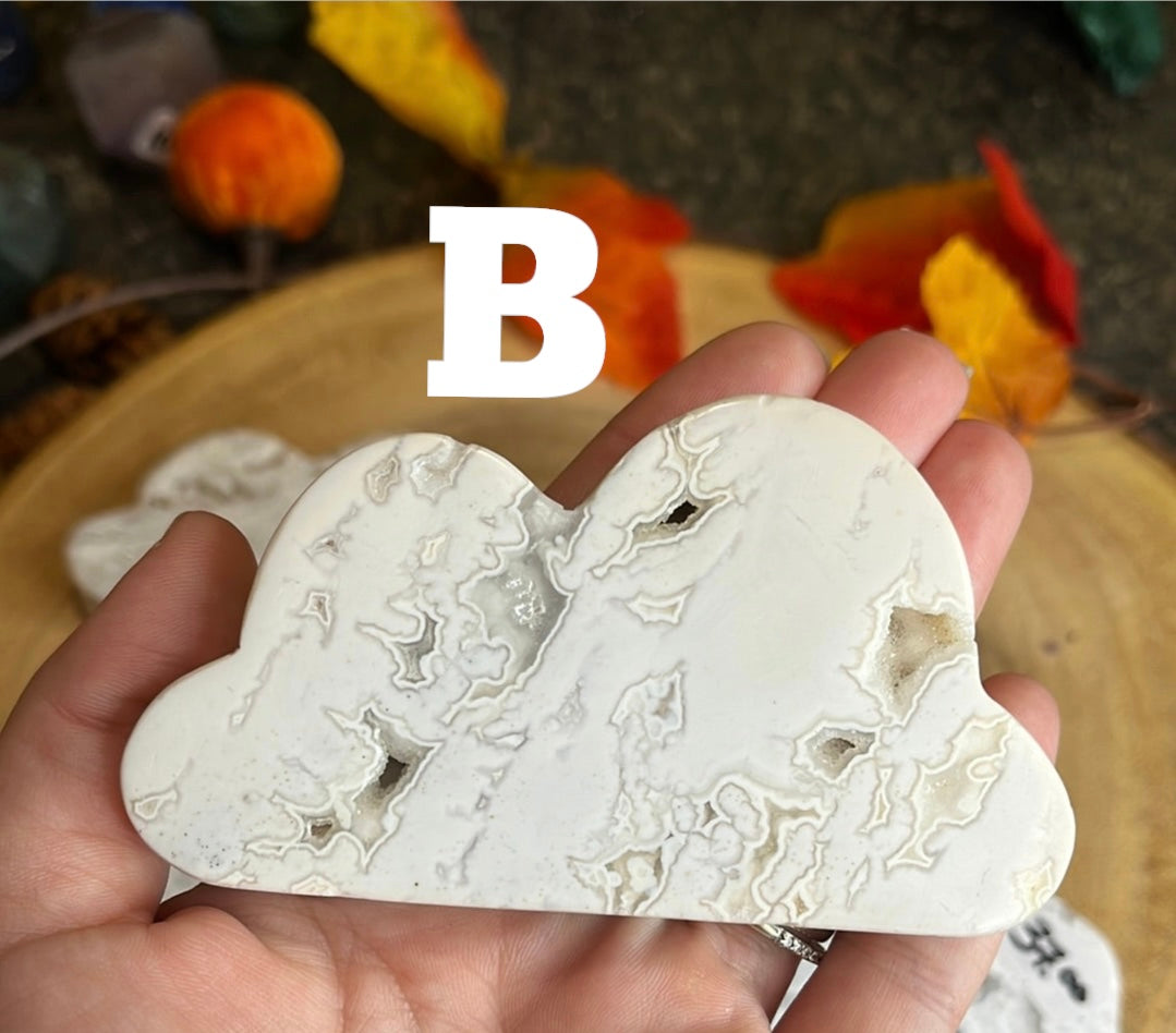 White Plume Agate Clouds