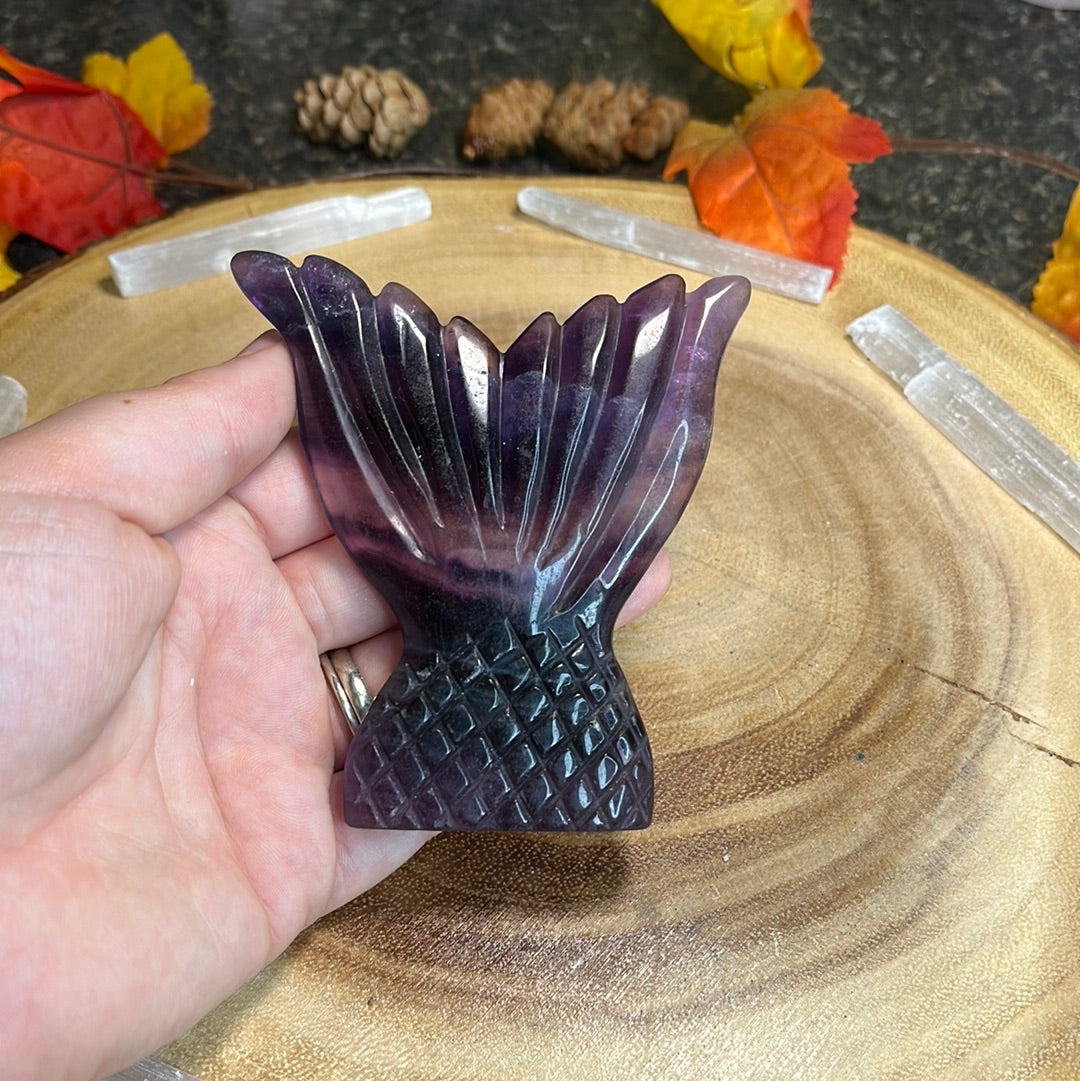 Rainbow Fluorite Mermaid Tail